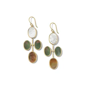Ippolita Yellow Gold Rock Candy Oval Clover Earrings
