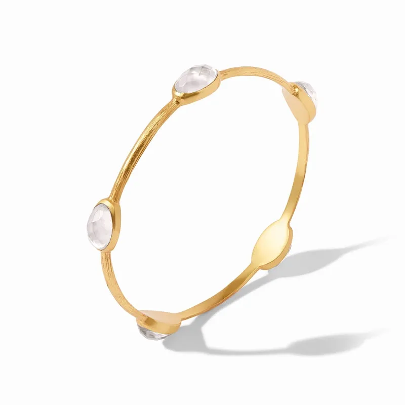 Ivy Stone Bangle, Iridescent Clear Crystal, Medium