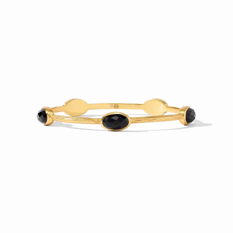 Ivy Stone Bangle, Obsidian Black