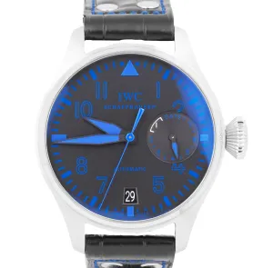 IWC Big Pilot BLUE VEGAS Boutique Edition 46mm BLUE Black Leather Steel IW500429