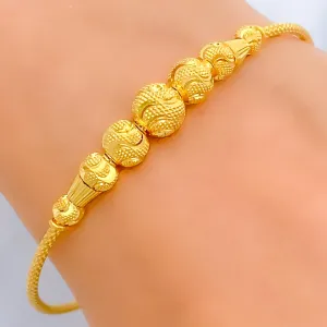 Jazzy Ethereal 22k Gold Bangle Bracelet