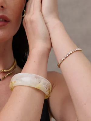 Joey Open Cuff Bangle in Stone