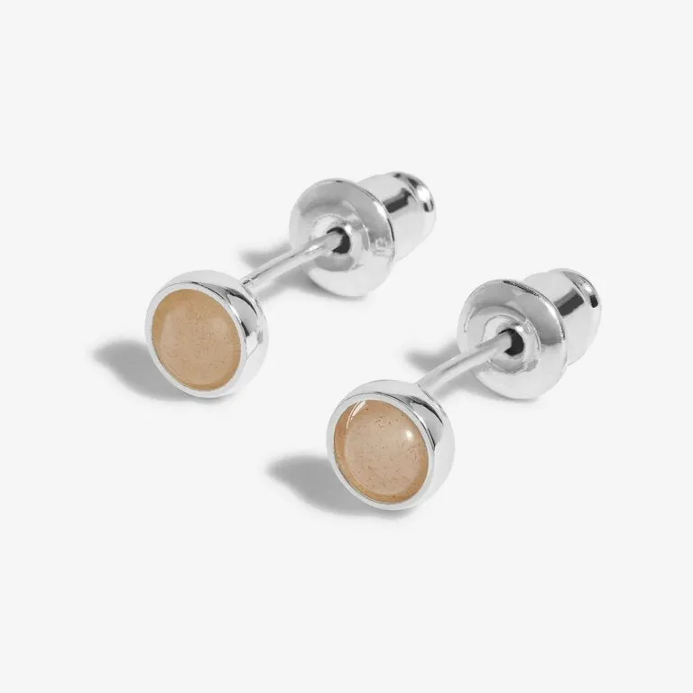 Joma July Sunstone Birthstone Boxed Earrings