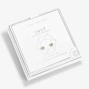 Joma July Sunstone Birthstone Boxed Earrings
