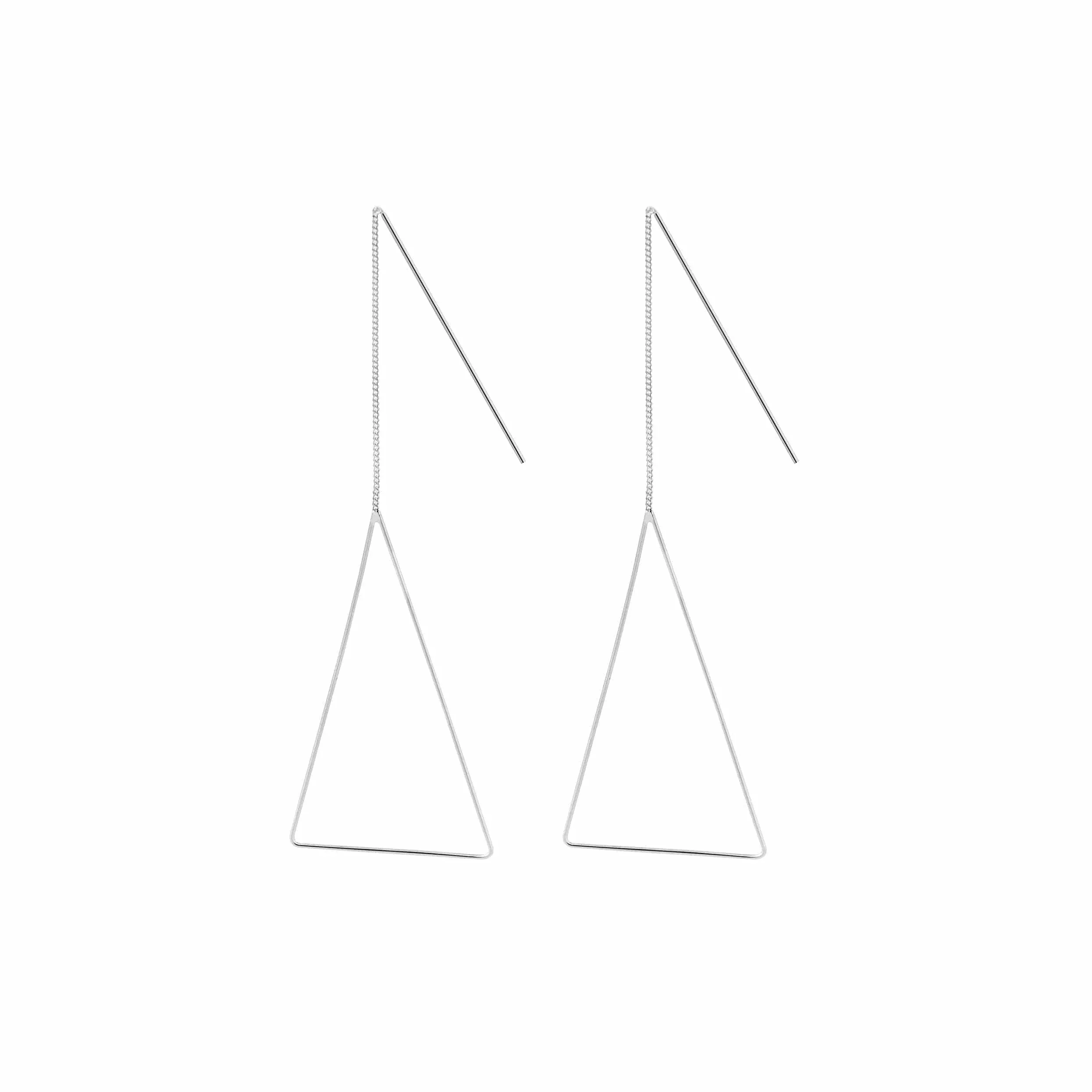 JUULRY Medium Triangle Earrings Silver