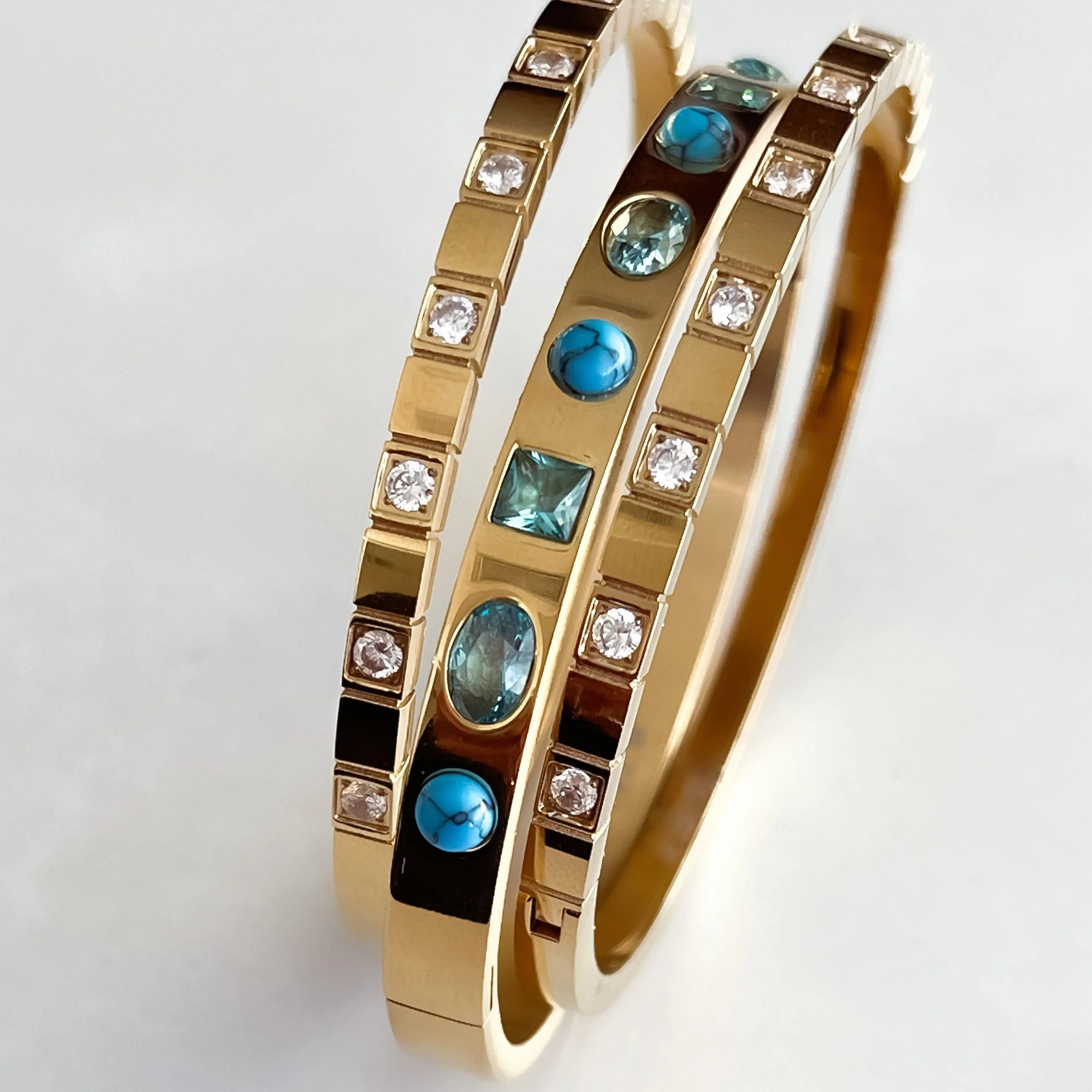 Kaleidoscope Turquoise Bangle Cuff