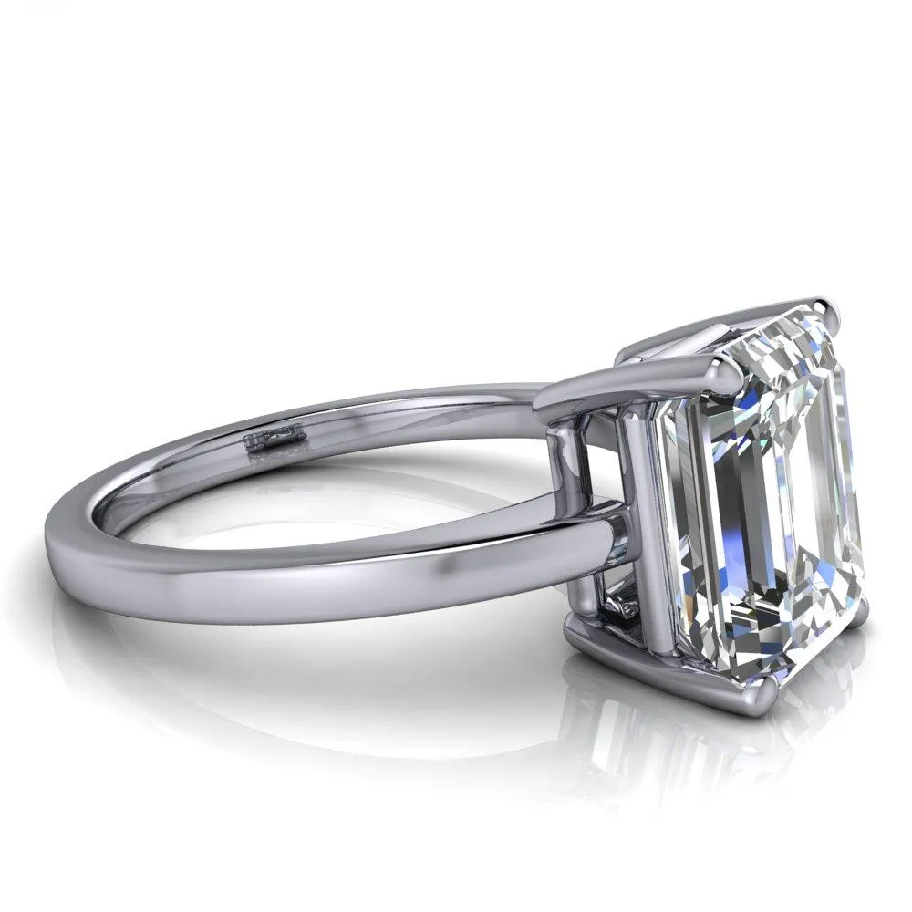 Keegan Emerald Center Stone 4 Prong Engagement Ring