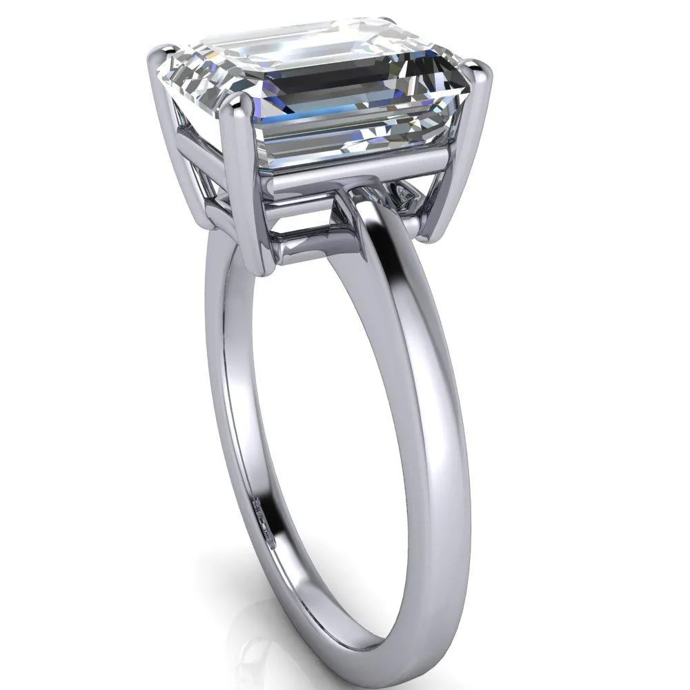 Keegan Emerald Center Stone 4 Prong Engagement Ring