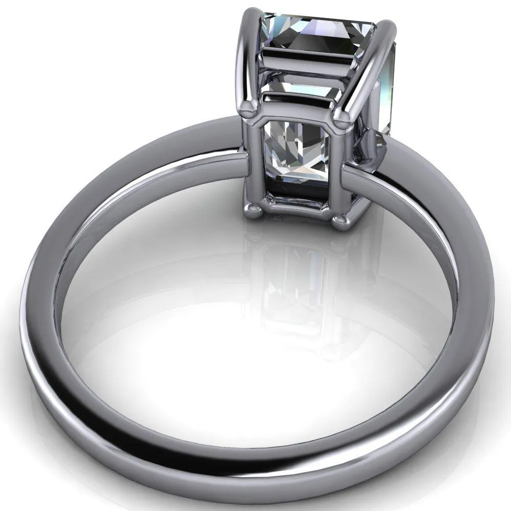 Keegan Emerald Center Stone 4 Prong Engagement Ring
