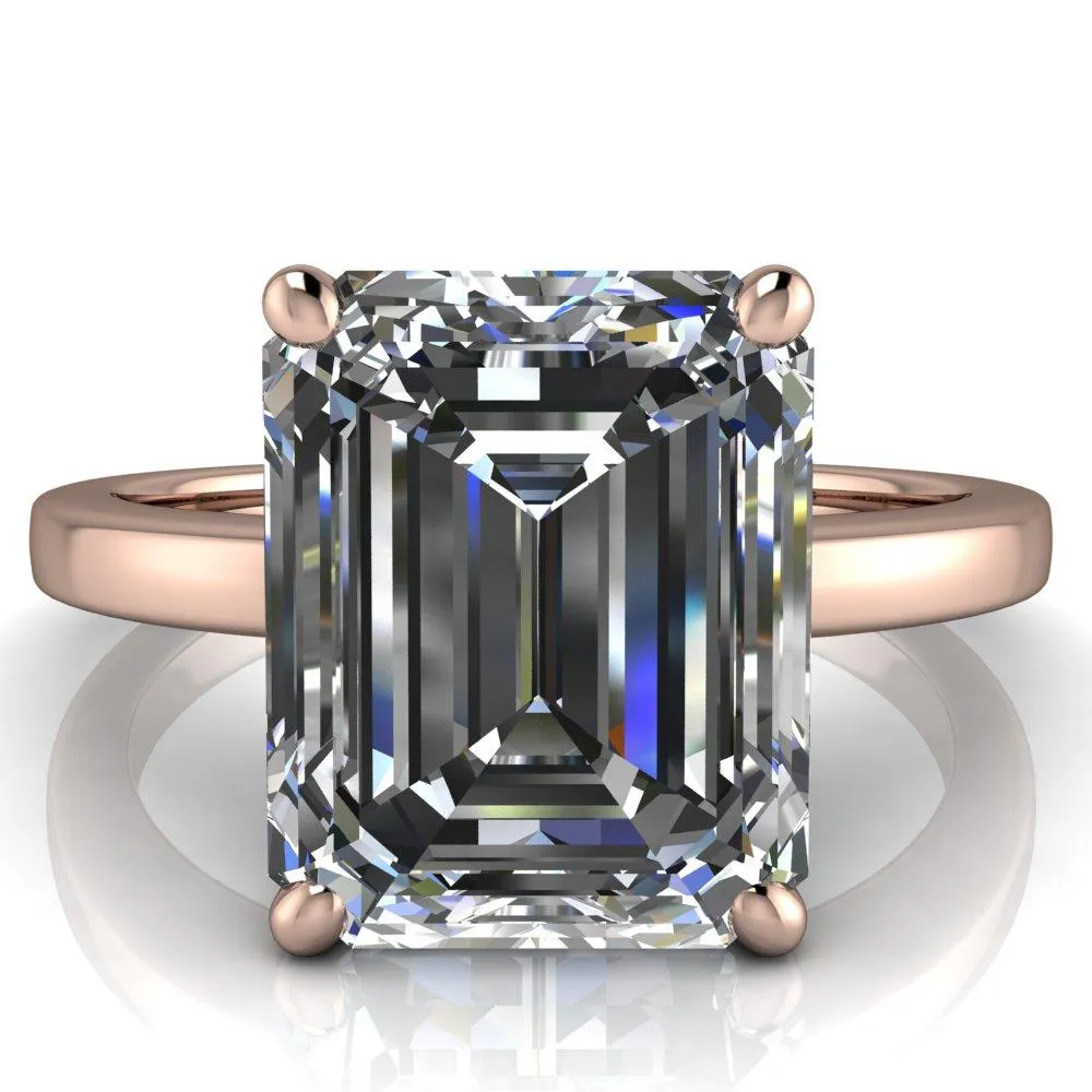 Keegan Emerald Center Stone 4 Prong Engagement Ring