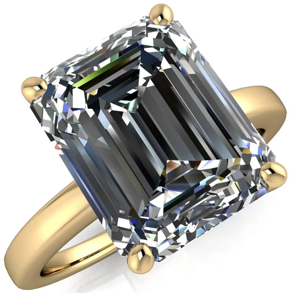 Keegan Emerald Center Stone 4 Prong Engagement Ring
