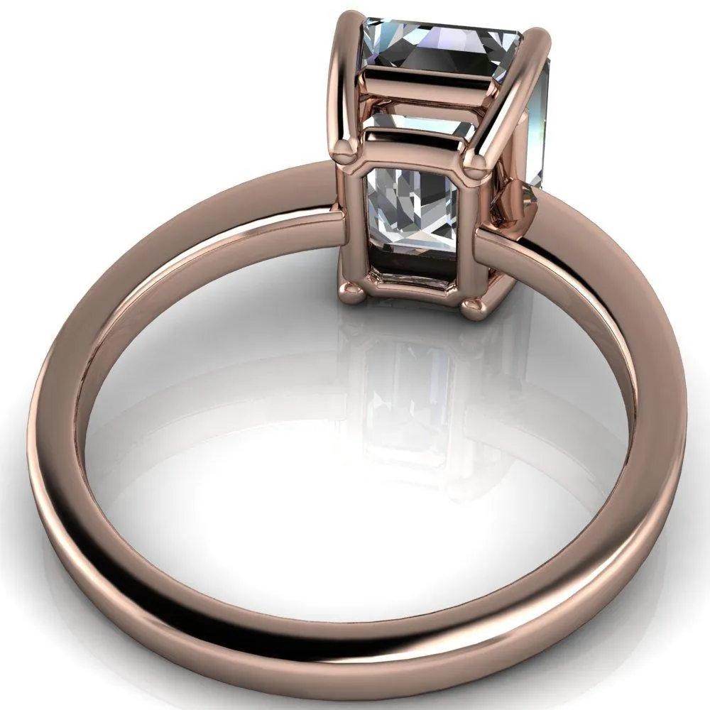Keegan Emerald Center Stone 4 Prong Engagement Ring