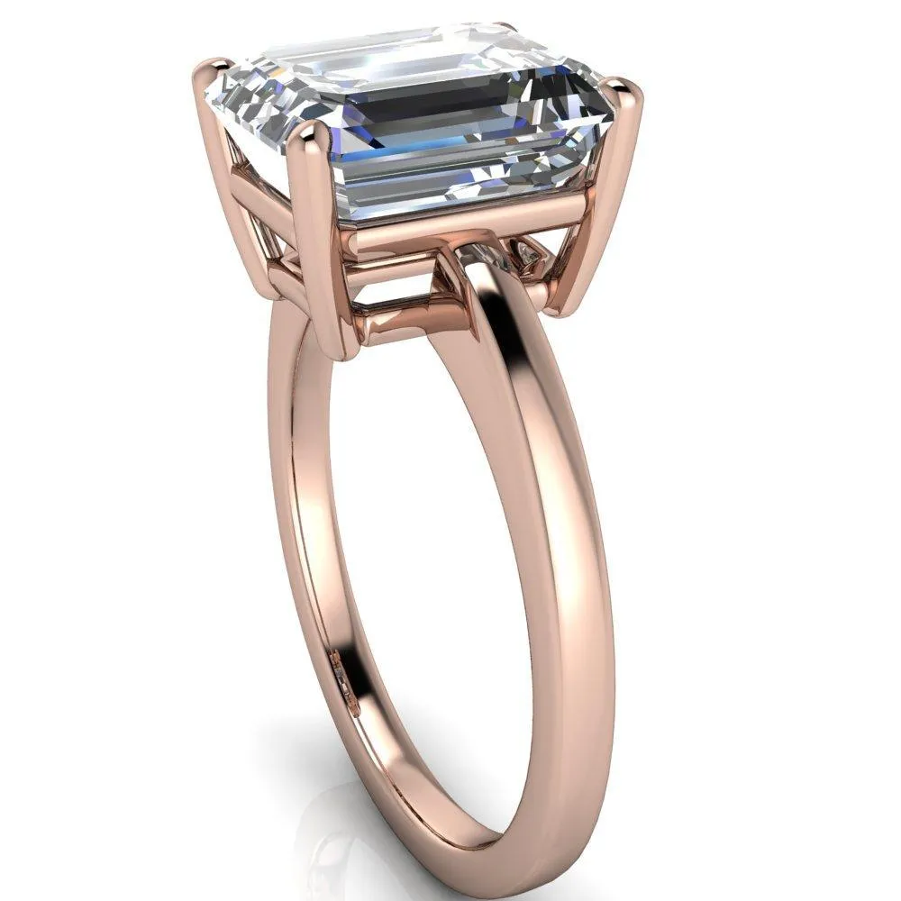 Keegan Emerald Center Stone 4 Prong Engagement Ring