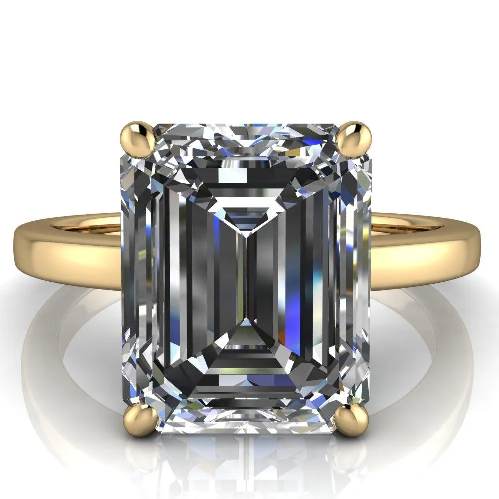 Keegan Emerald Center Stone 4 Prong Engagement Ring