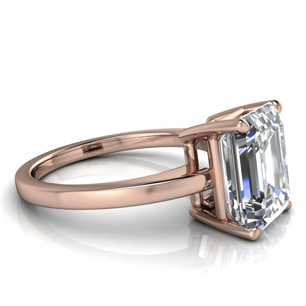 Keegan Emerald Center Stone 4 Prong Engagement Ring