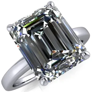 Keegan Emerald Center Stone 4 Prong Engagement Ring