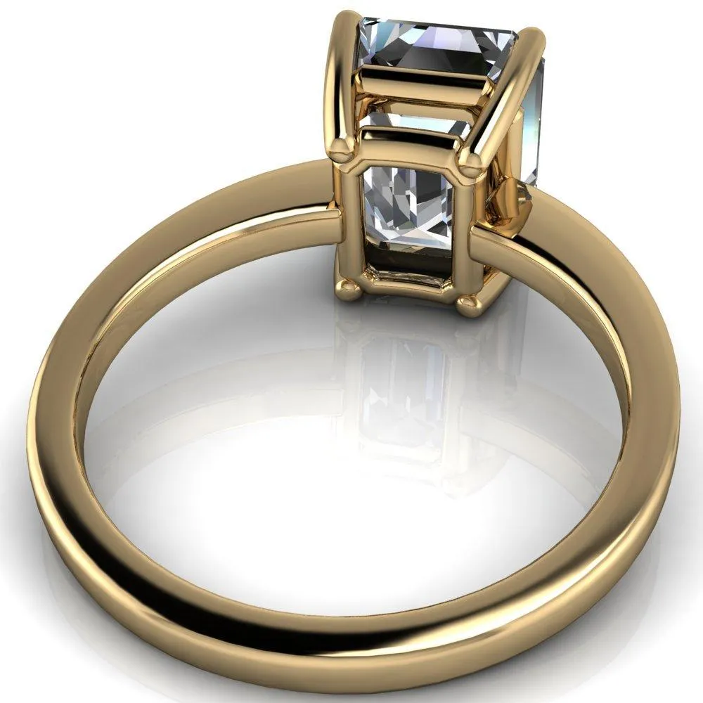 Keegan Emerald Center Stone 4 Prong Engagement Ring