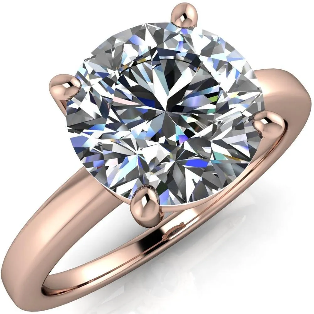 Keegan Round Center Stone 4 Prong Engagement Ring