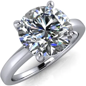 Keegan Round Center Stone 4 Prong Engagement Ring