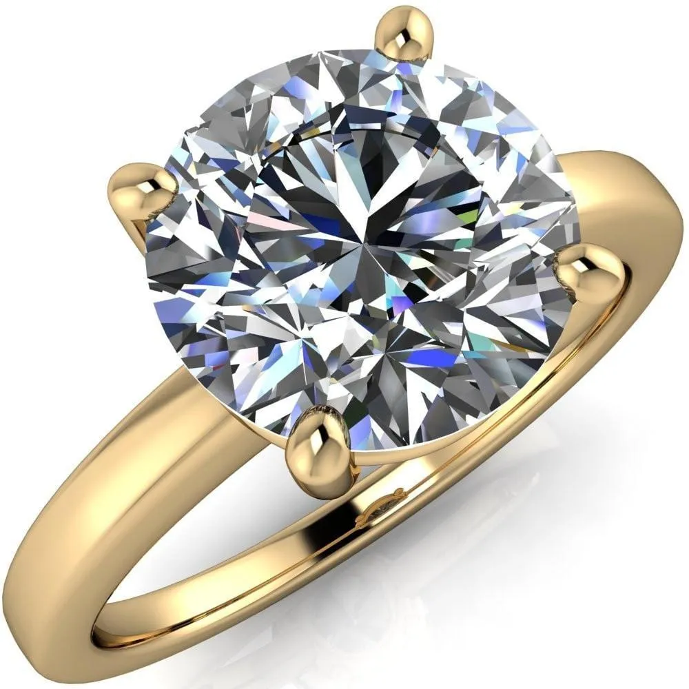 Keegan Round Center Stone 4 Prong Engagement Ring