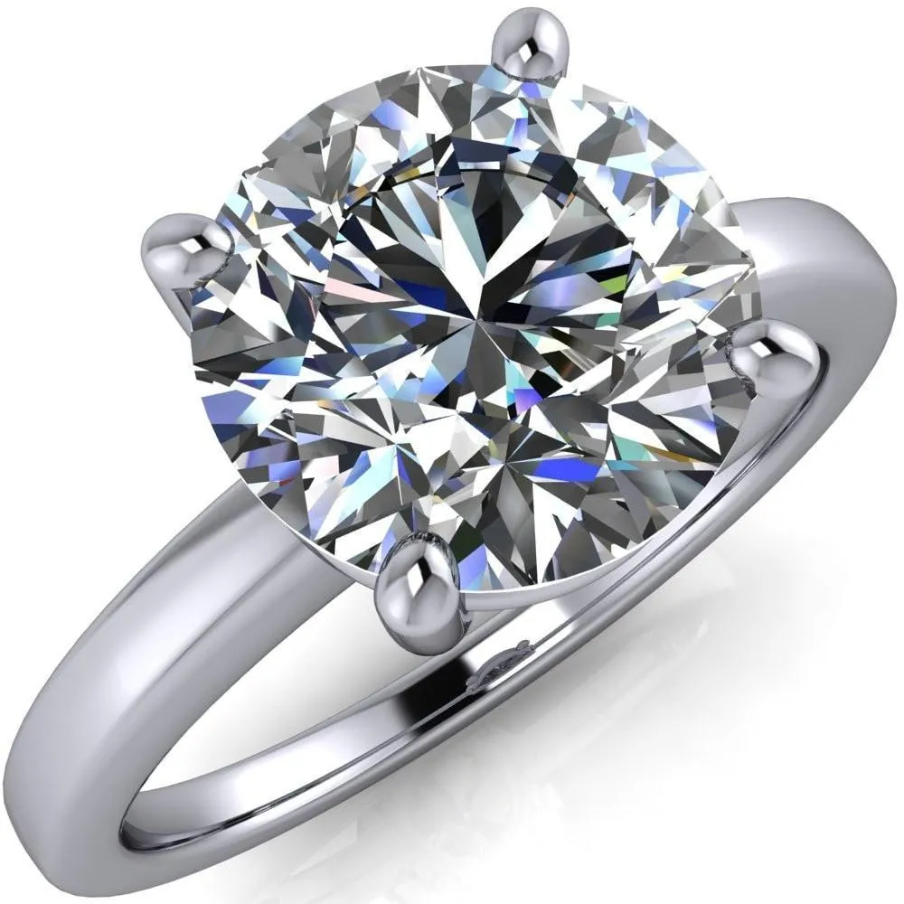 Keegan Round Center Stone 4 Prong Engagement Ring