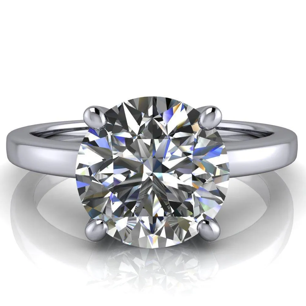 Keegan Round Center Stone 4 Prong Engagement Ring