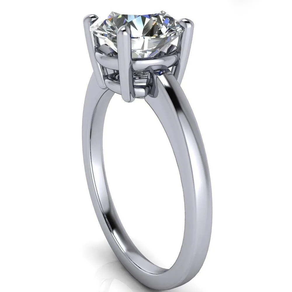 Keegan Round Center Stone 4 Prong Engagement Ring