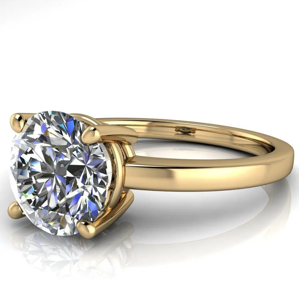Keegan Round Center Stone 4 Prong Engagement Ring