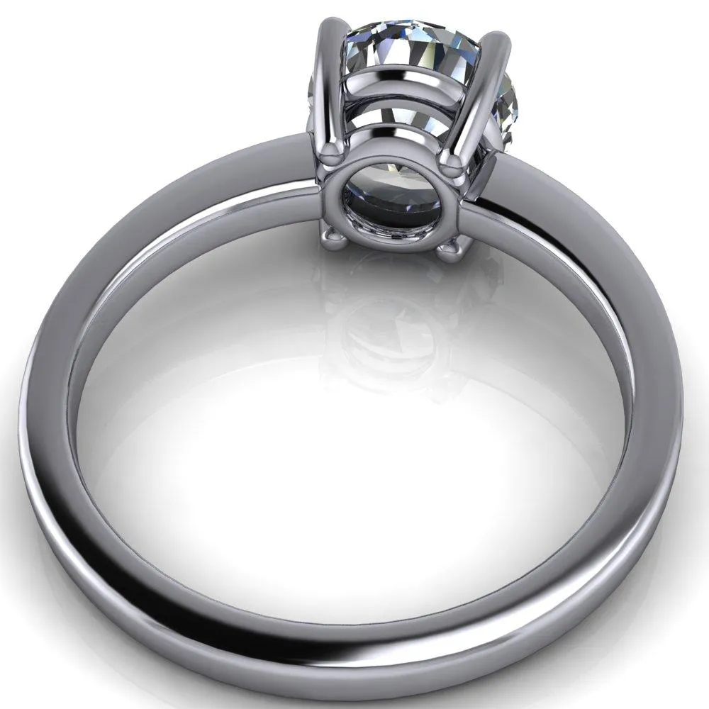 Keegan Round Center Stone 4 Prong Engagement Ring