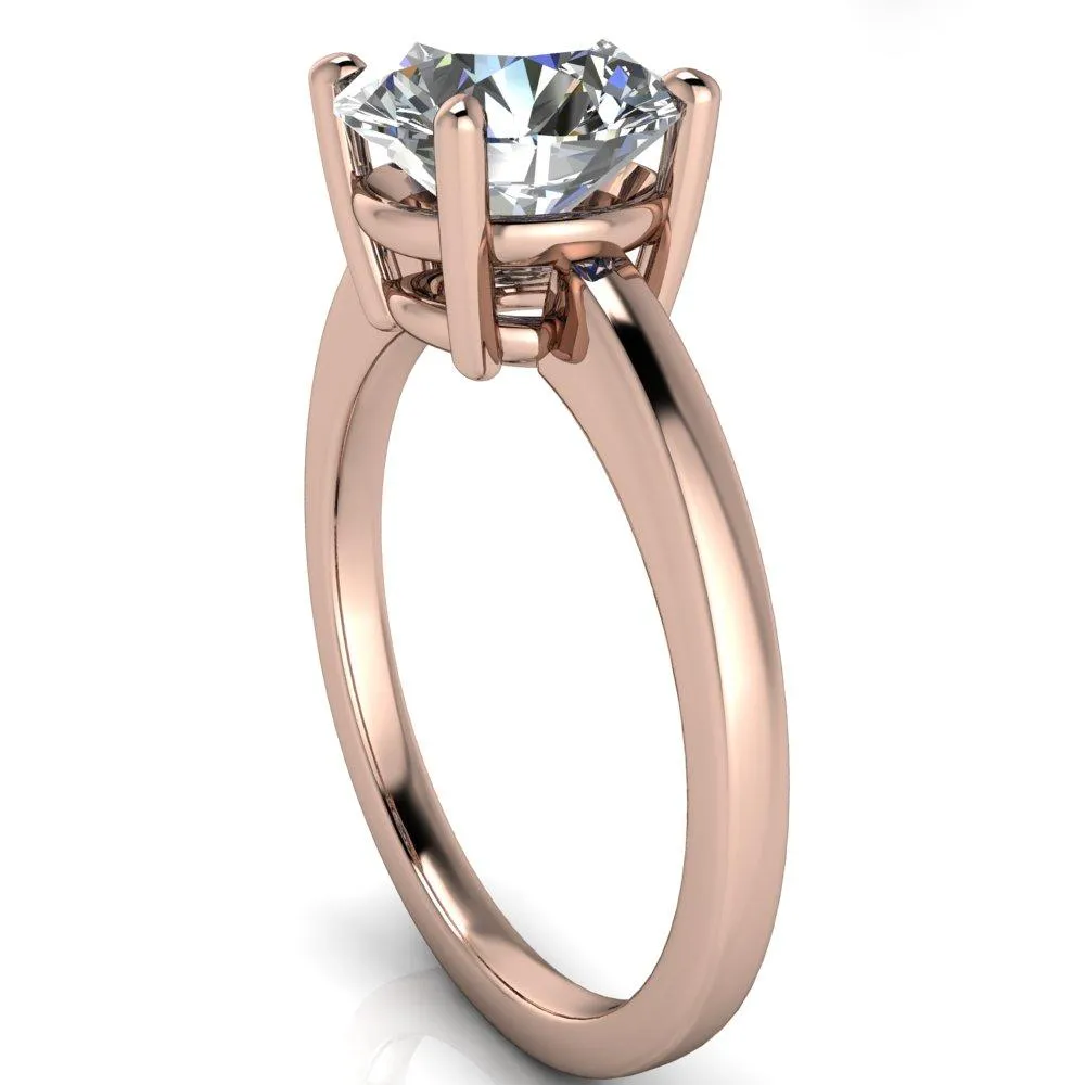 Keegan Round Center Stone 4 Prong Engagement Ring