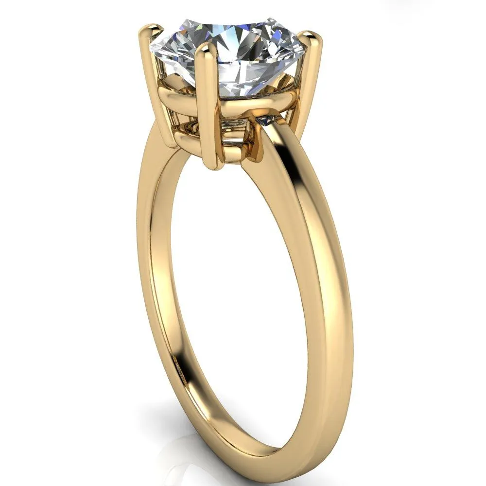 Keegan Round Center Stone 4 Prong Engagement Ring