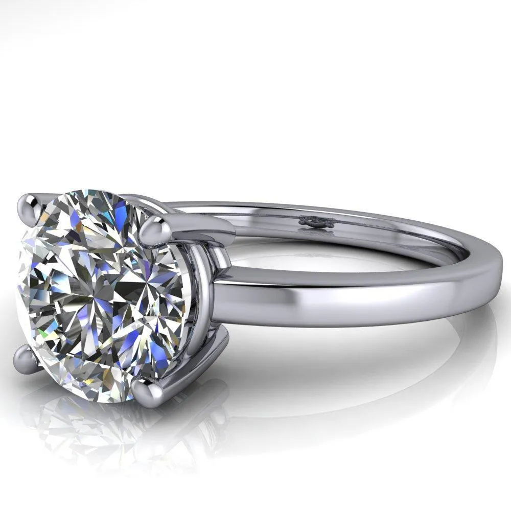 Keegan Round Center Stone 4 Prong Engagement Ring