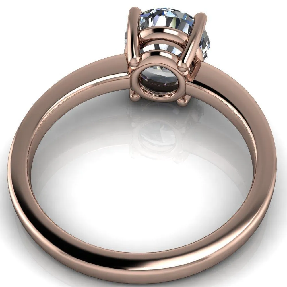 Keegan Round Center Stone 4 Prong Engagement Ring