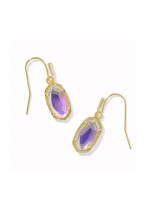 Kendra Scott Lee Gold Drop Earrings in Dichroic Glass | 4217704121
