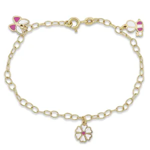 Kids 18K Yellow Gold Charm Bracelet