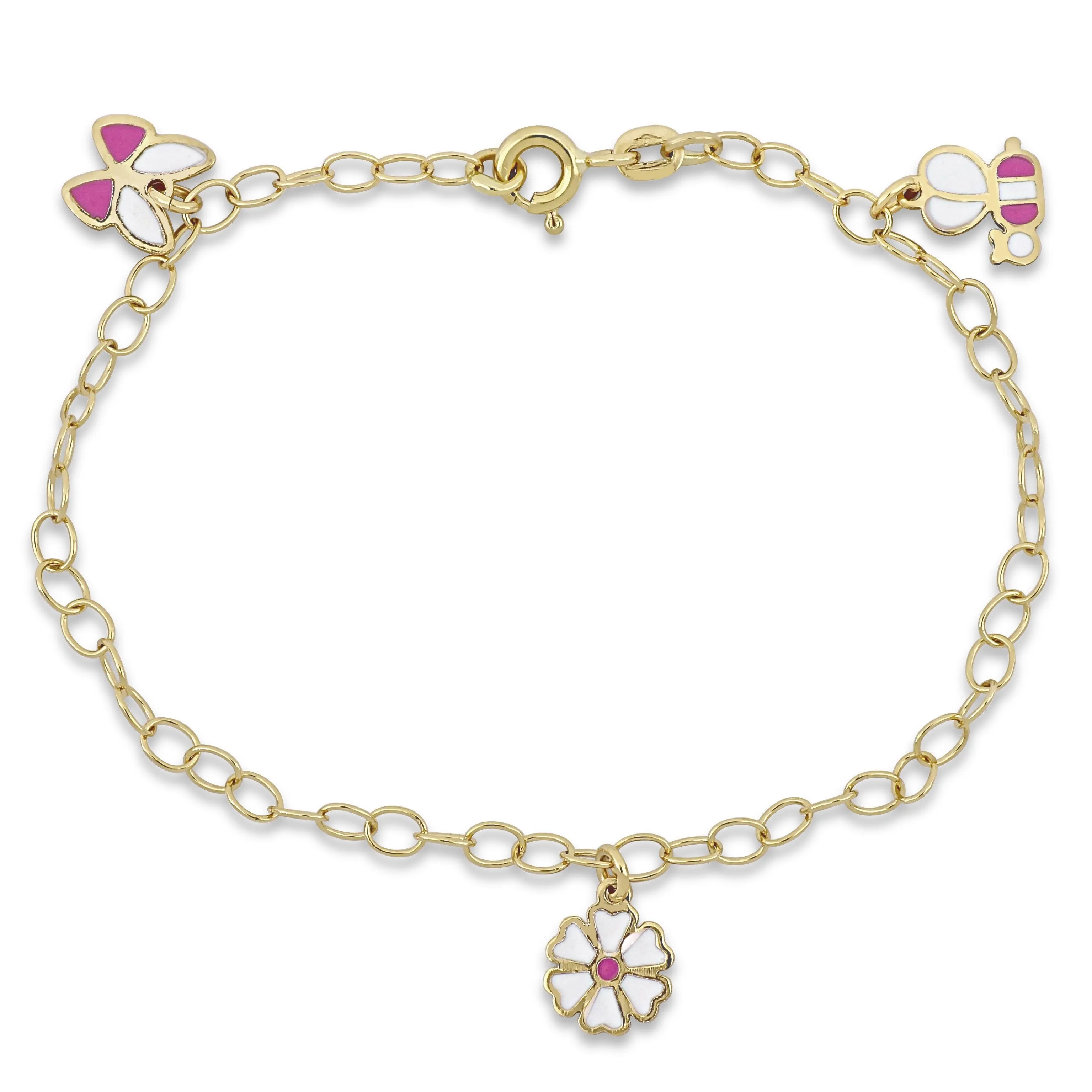 Kids 18K Yellow Gold Charm Bracelet