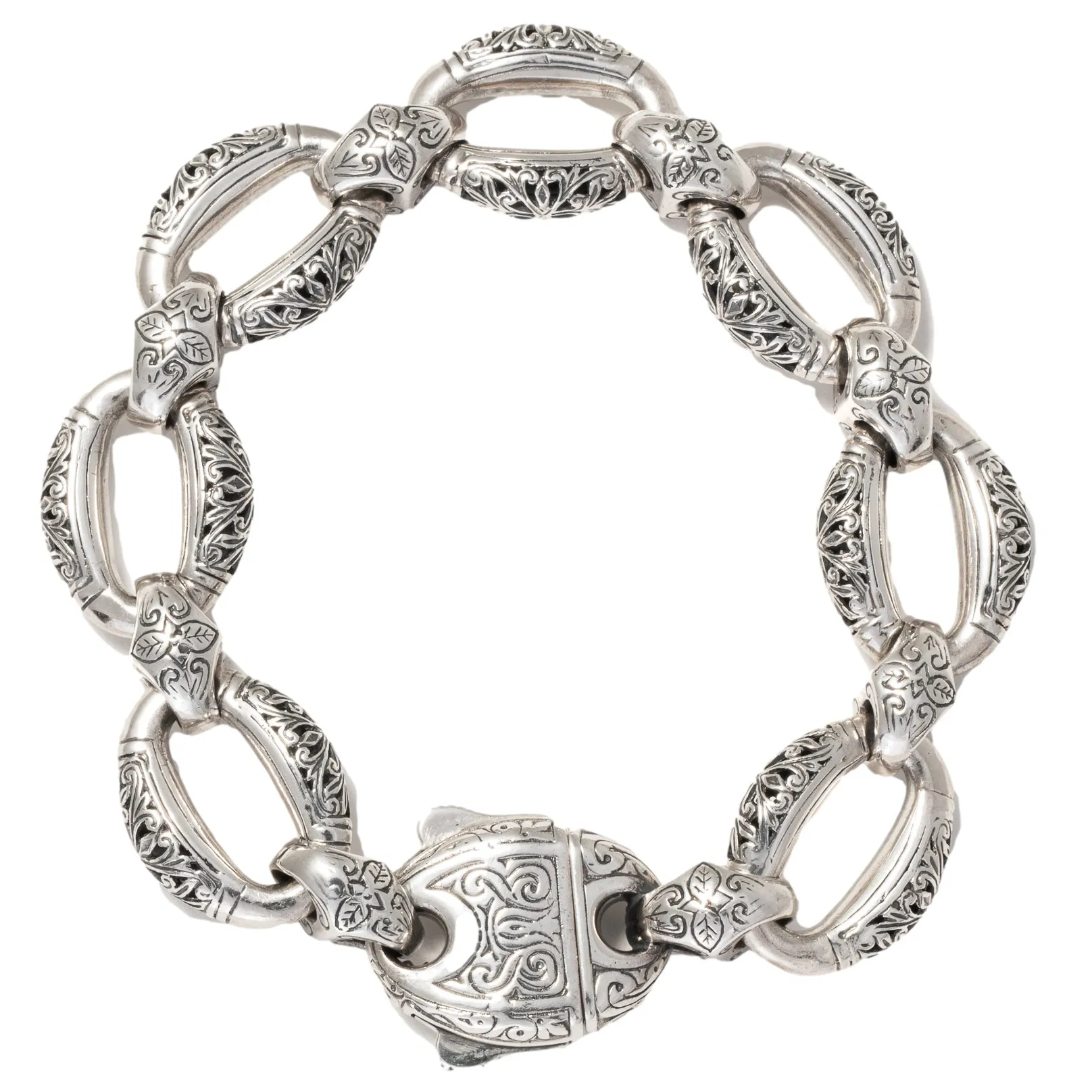Konstantino Women's Oval Link Bracelet, Silver, 7.5"