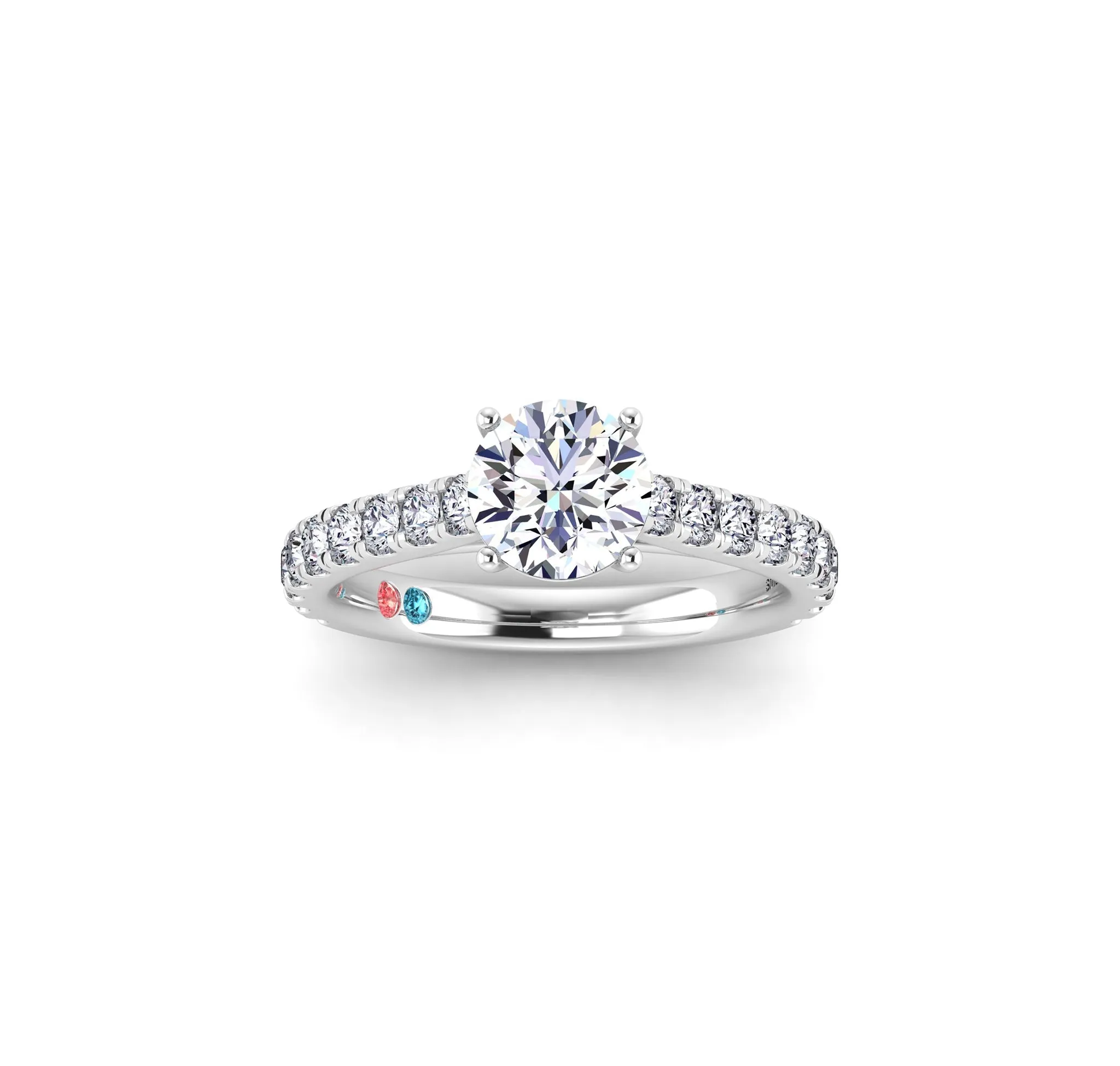 Lab Grown Diamond Pave Engagement Ring