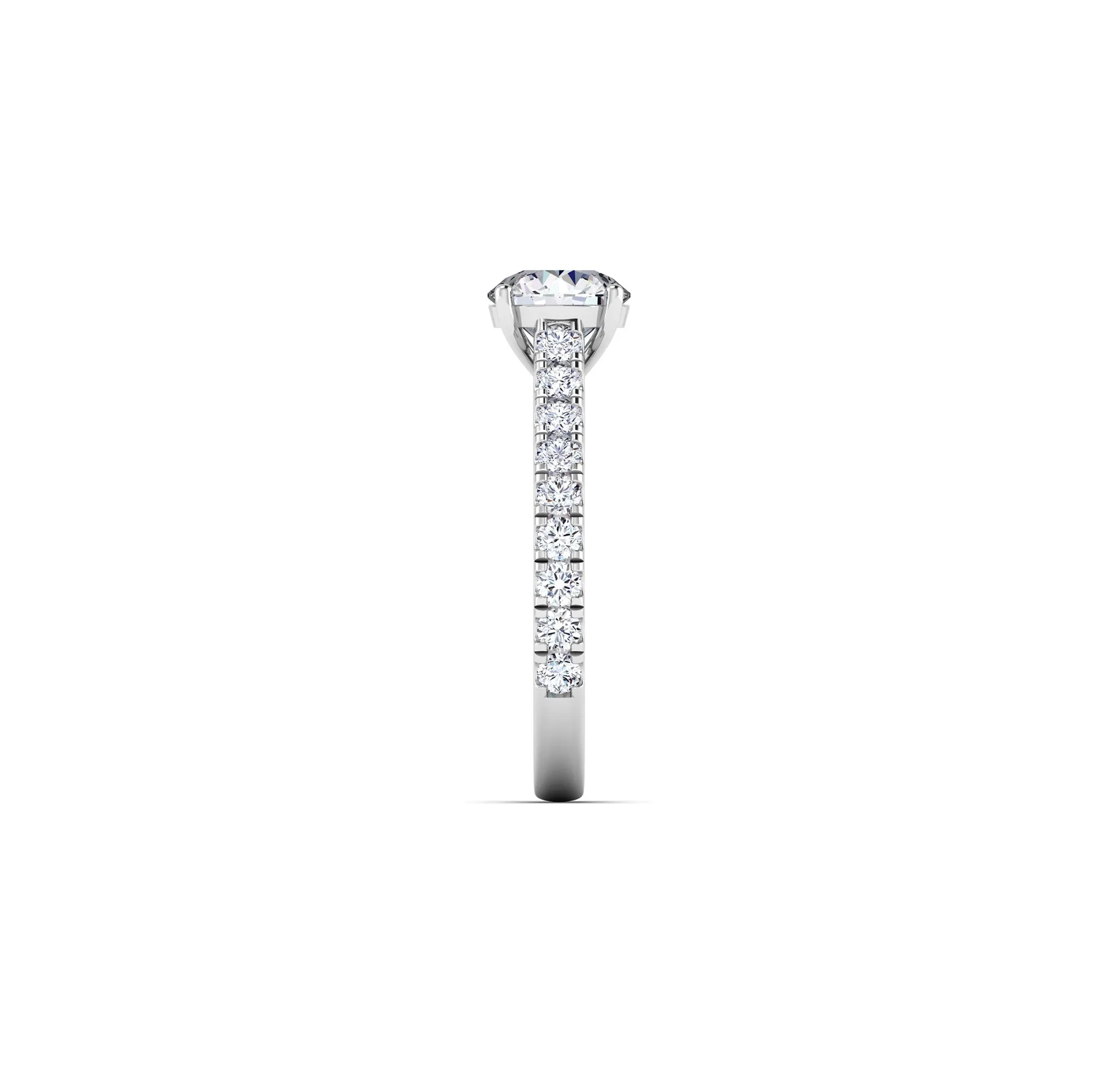 Lab Grown Diamond Pave Engagement Ring