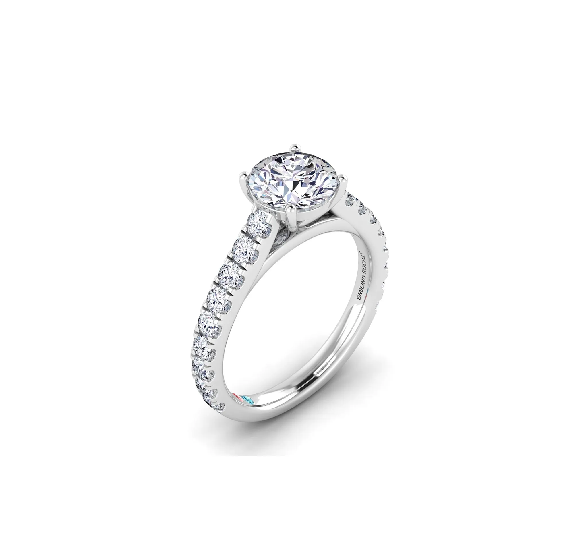 Lab Grown Diamond Pave Engagement Ring