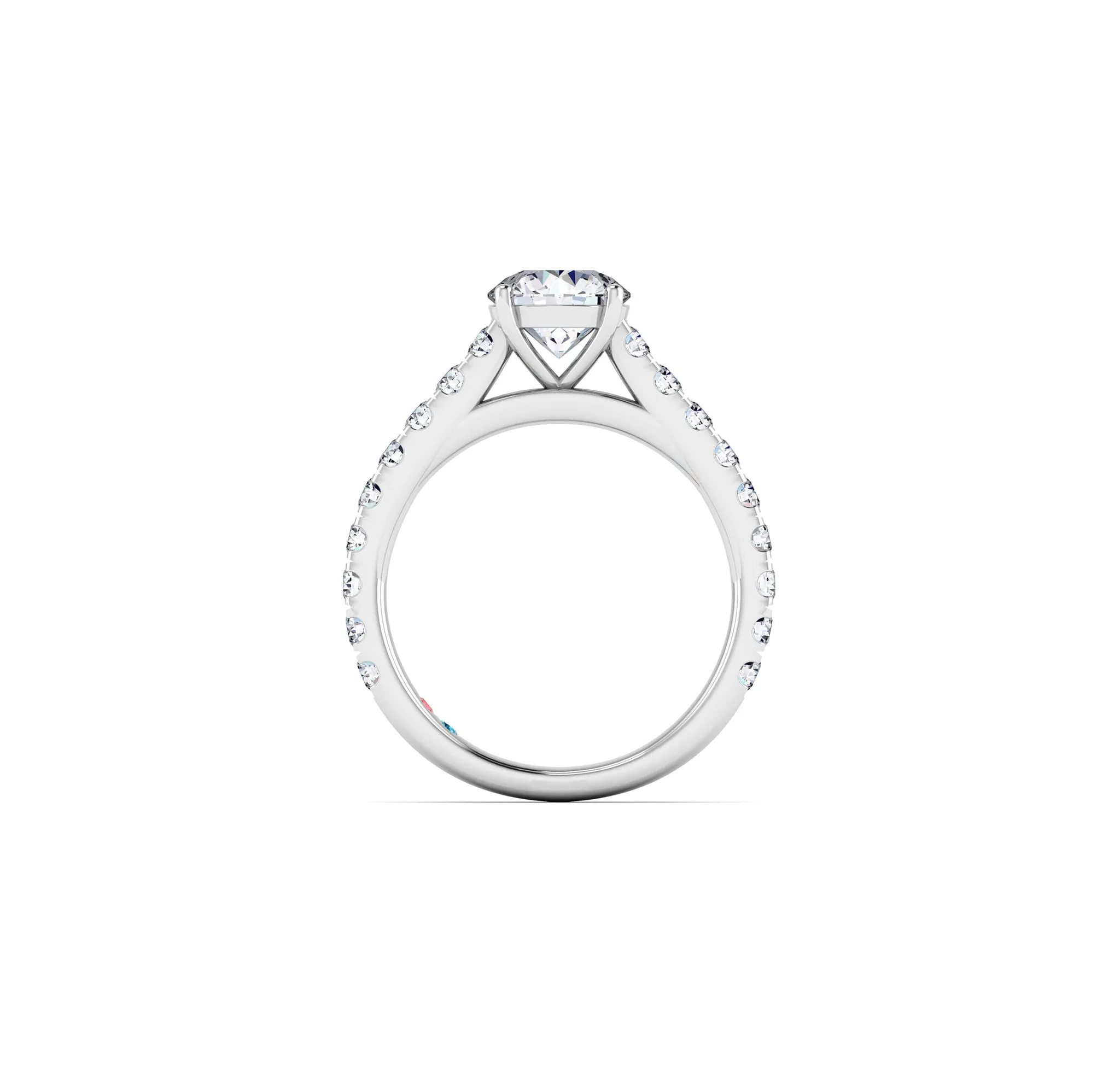 Lab Grown Diamond Pave Engagement Ring