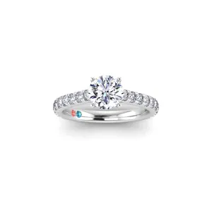Lab Grown Diamond Pave Engagement Ring