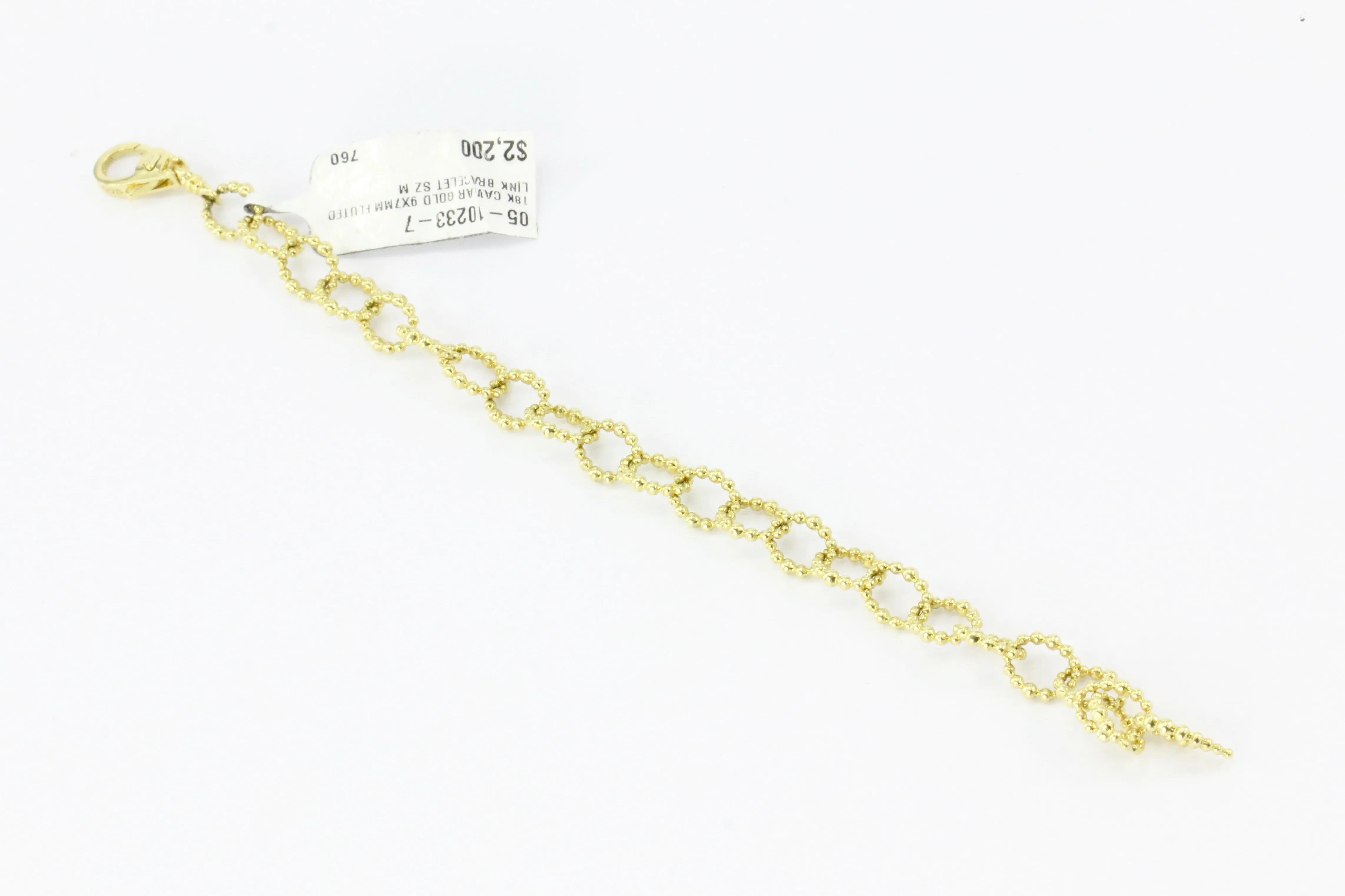 Lagos Caviar Gold Collection 18K Gold Fluted Oval Link Bracelet