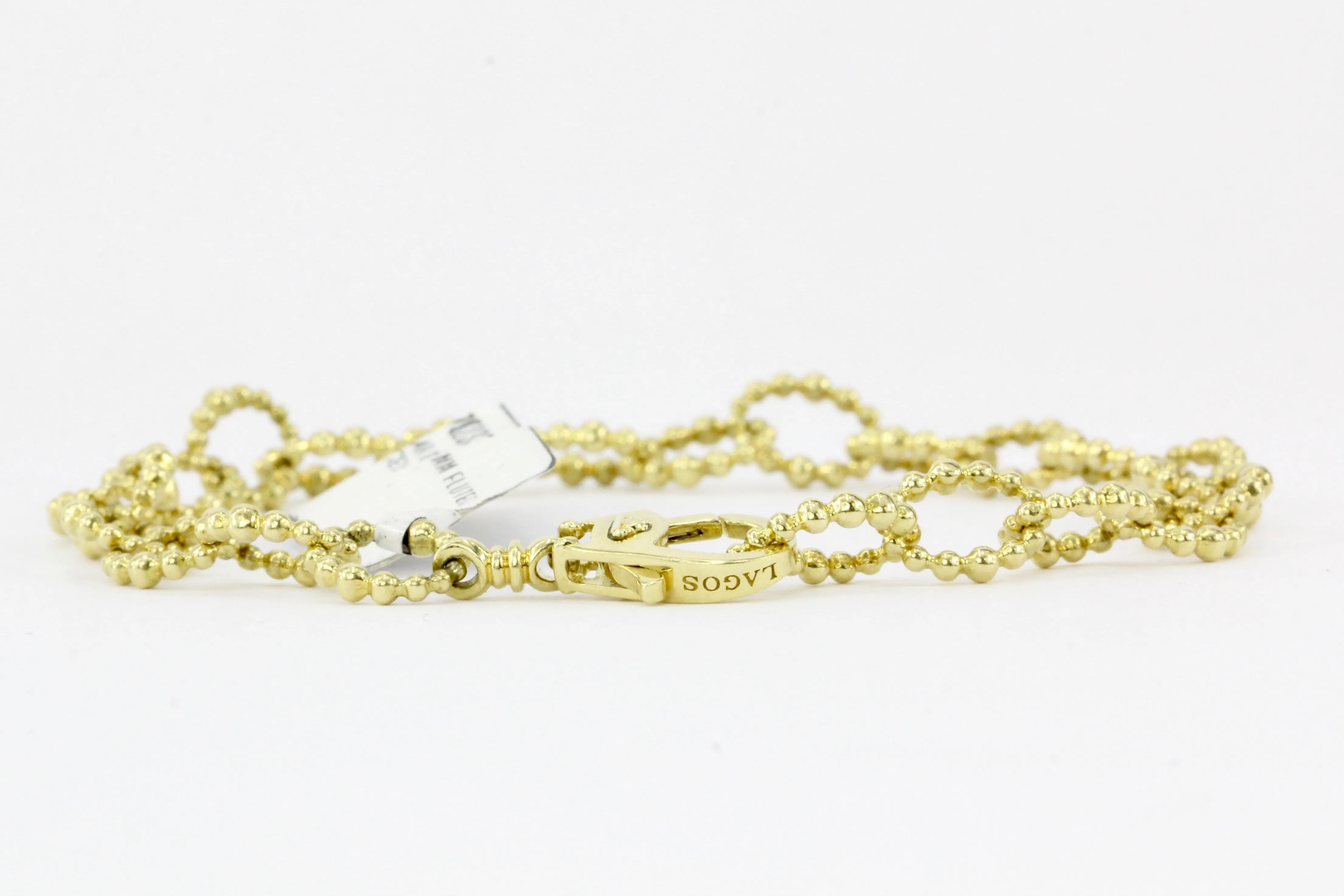 Lagos Caviar Gold Collection 18K Gold Fluted Oval Link Bracelet