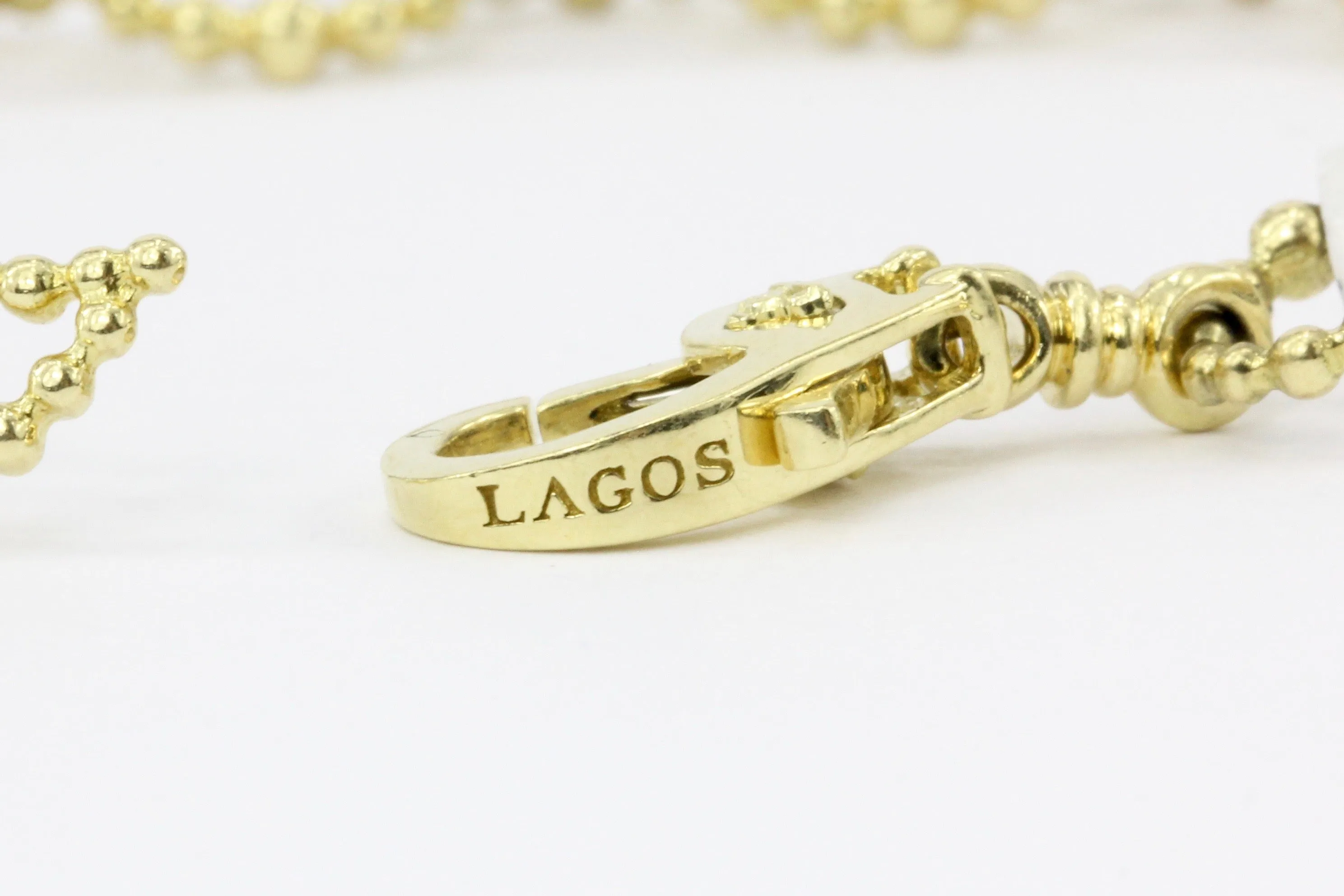 Lagos Caviar Gold Collection 18K Gold Fluted Oval Link Bracelet