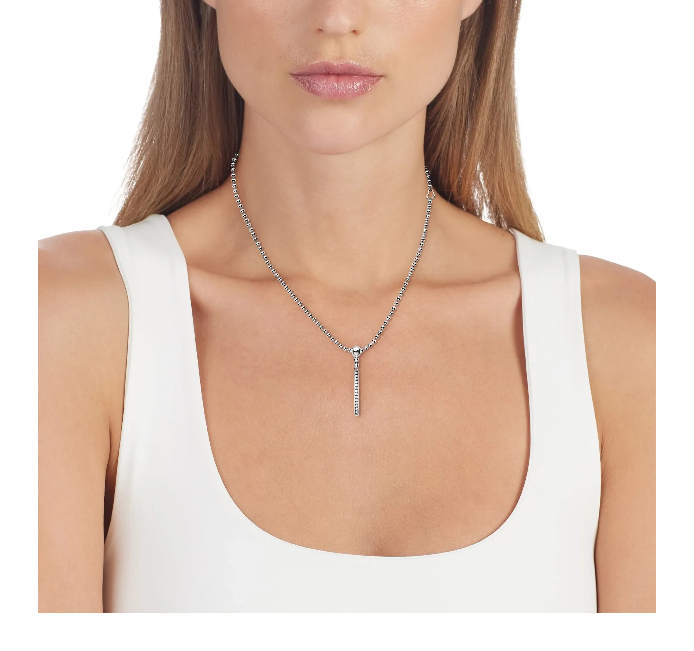 LAGOS Caviar Spark Linear Diamond Pendant Necklace