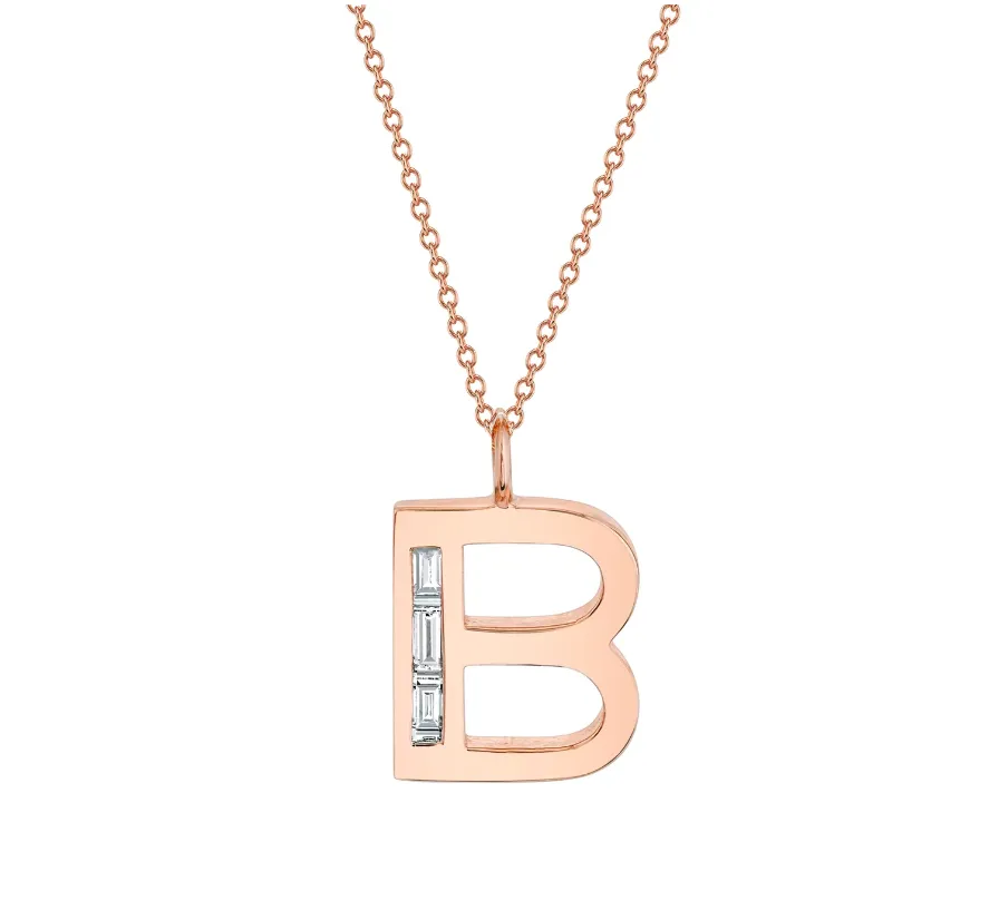 Large Deco Initial 16" Necklace