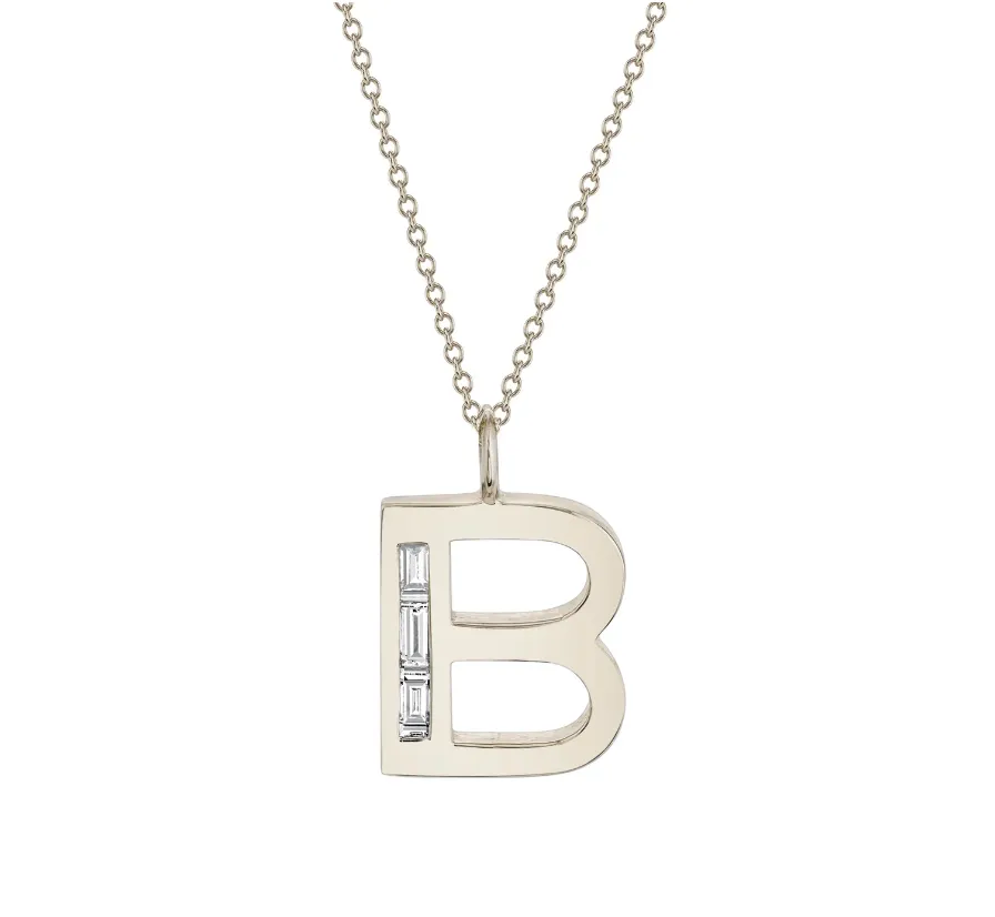 Large Deco Initial 16" Necklace