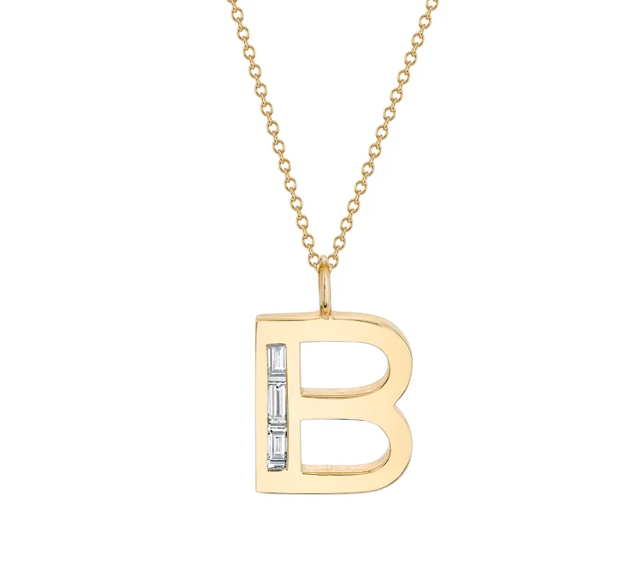 Large Deco Initial 16" Necklace