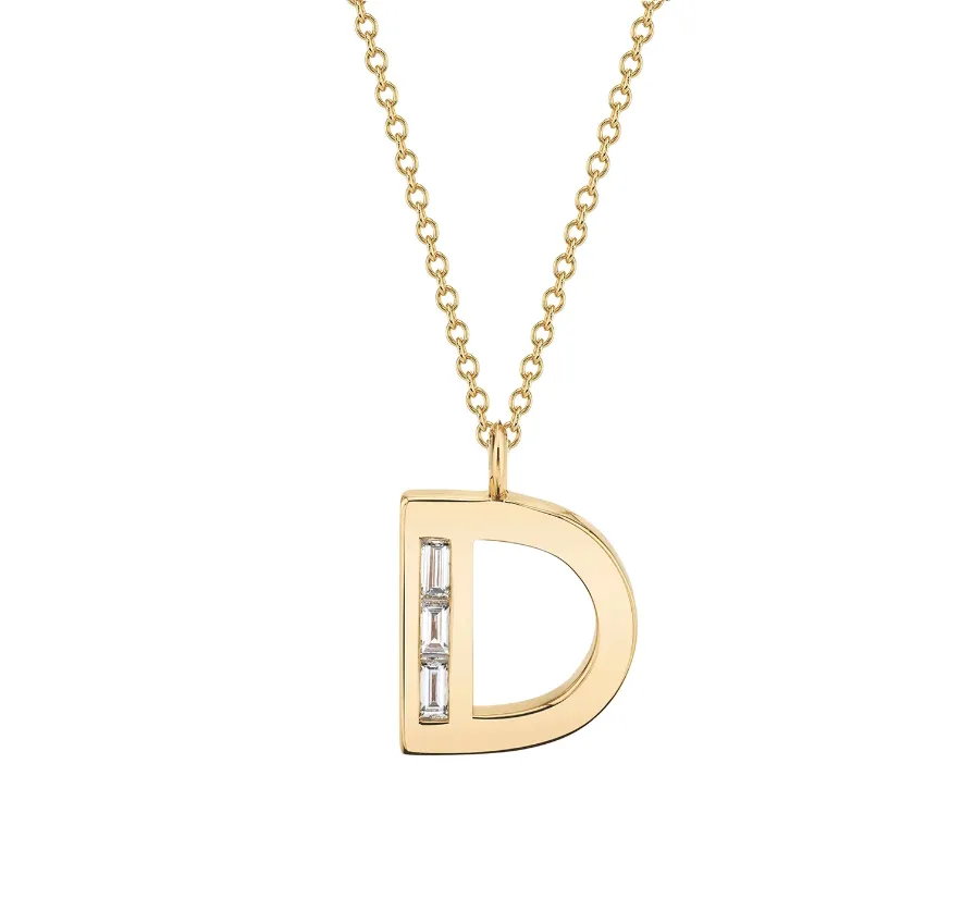 Large Deco Initial 16" Necklace